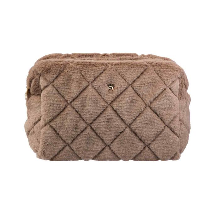 Hovedbilde Faux Fur Quilted Make-Up Pouch - Large
