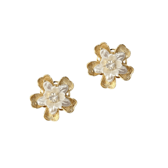 Hovedbilde Metal & Pearl Flower Button Covers