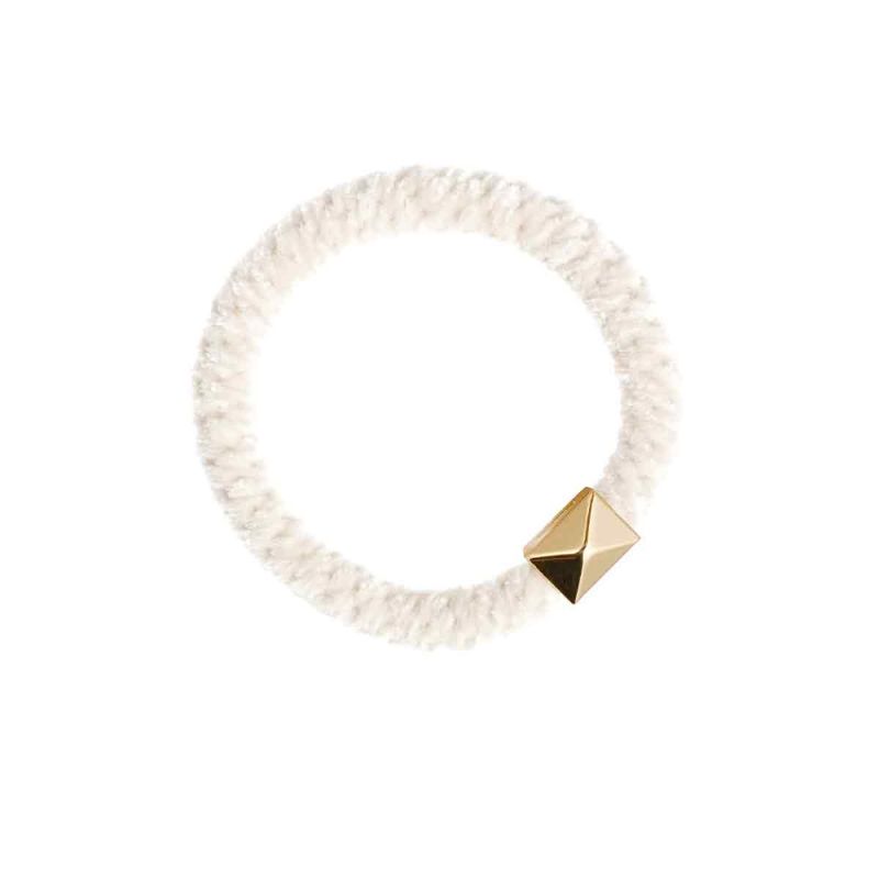 Fluffy Fat Hair Tie W/Gold