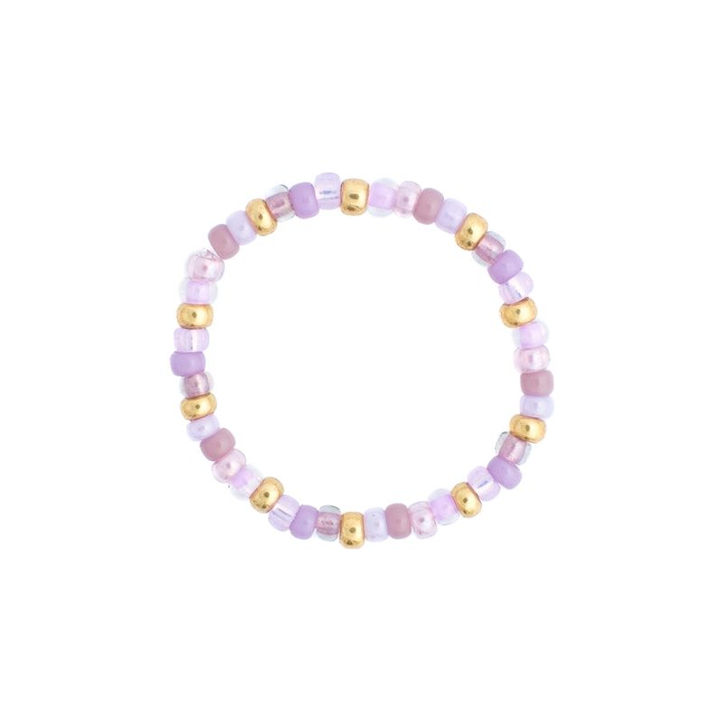 Glass Bead Ring 2 mm  - Lavendel